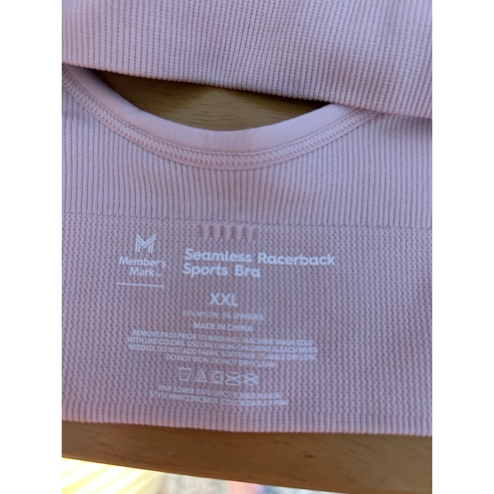 NIB Seamless Racerback Sports Bra XXL (38-42 D-DDD) Pink - Picture 5 of 5